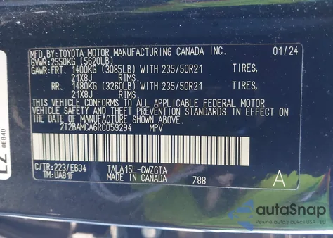 2024 Lexus Rx 350 F Sport Handling from USA, damaged, VIN 2T2BAMCA6RC059294